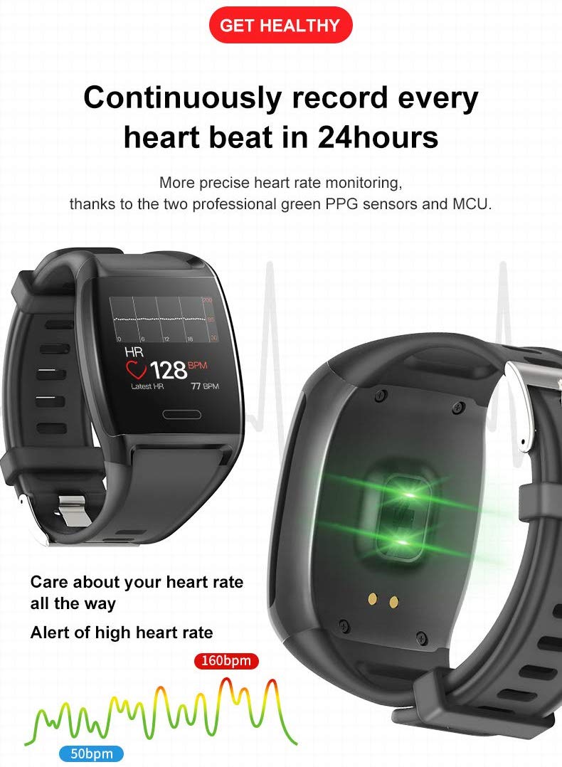 SmartWatch HalfSun Fitness Tracker, Monitor de frecuencia cardíaca, de ...