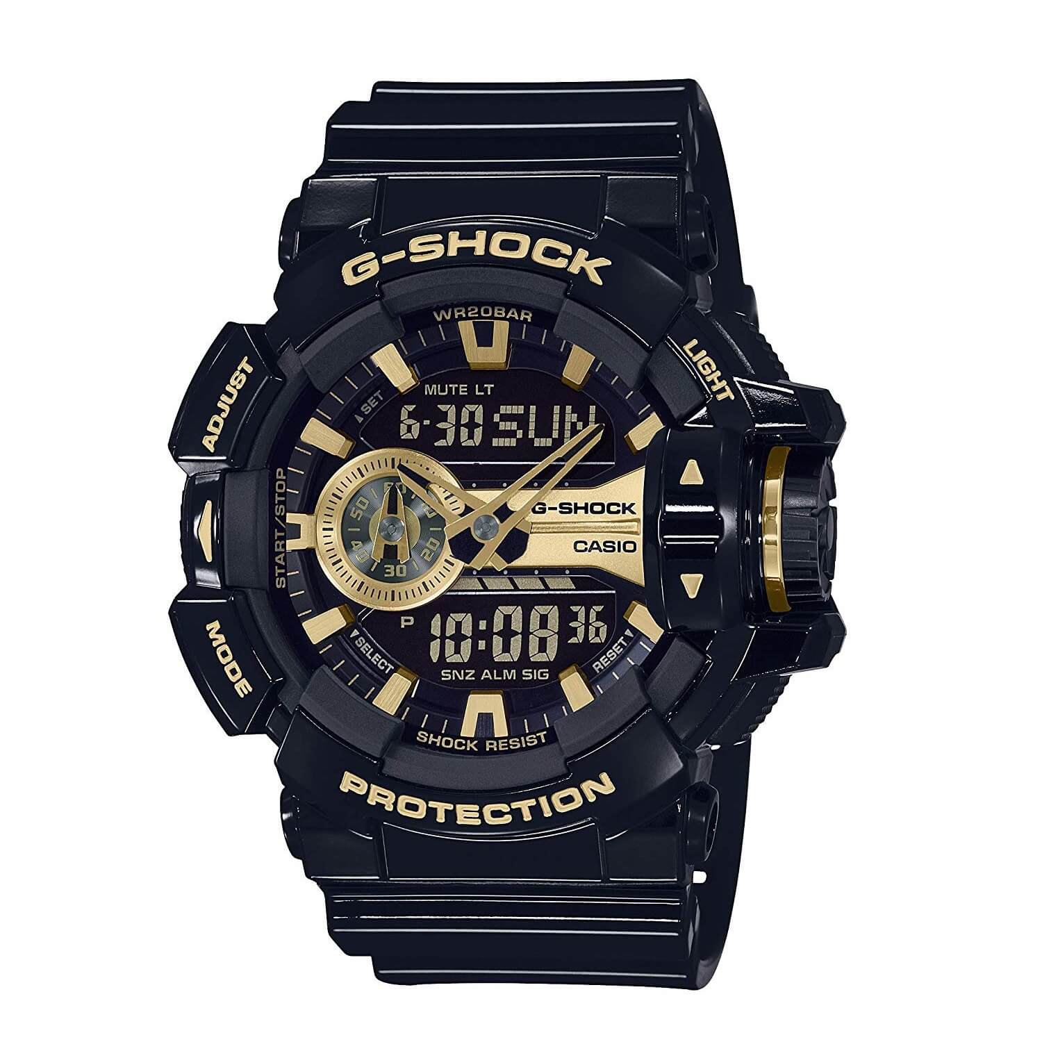 Reloj para hombre Casio G Shock GA-400GBX-1A9CR de resina de cuarzo, Negro