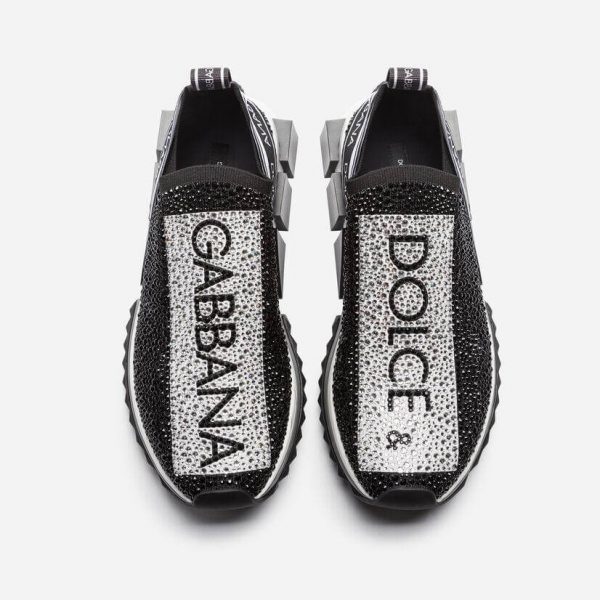 Críticamente montar trapo Zapatillas Dolce Gabbana 100% Original Sorrento con Cristales termostrass,  Gris | Zshop Colombia