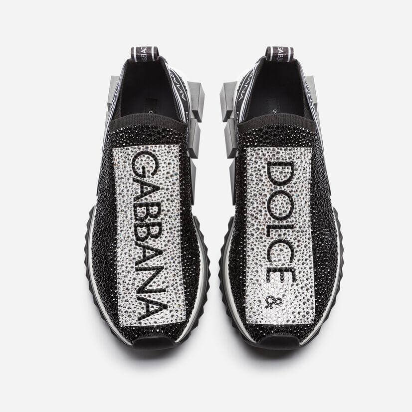 Horno Pakistán Gastos Zapatillas Dolce Gabbana 100% Original Sorrento con Cristales termostrass,  Negro | Zshop Colombia