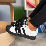 Zapatillas para Dama Adidas Superstar 100% importadas 50% De Descuento, Blanco