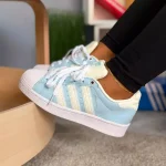 Zapatillas para Dama Adidas Superstar 100% importadas 50% De Descuento, Blanco - Imagen 4