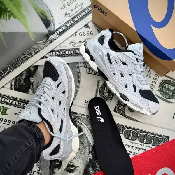 Asics Gel-NYC Hombre 1 Tenis Zapatillas Asics Gel-NYC Hombre 100% Importados 50% De Descuento, Beige - Imagen 3