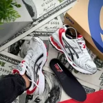 Tenis Zapatillas Asics Gel-NYC Hombre 100% Importados 50% De Descuento, Beige - Imagen 2