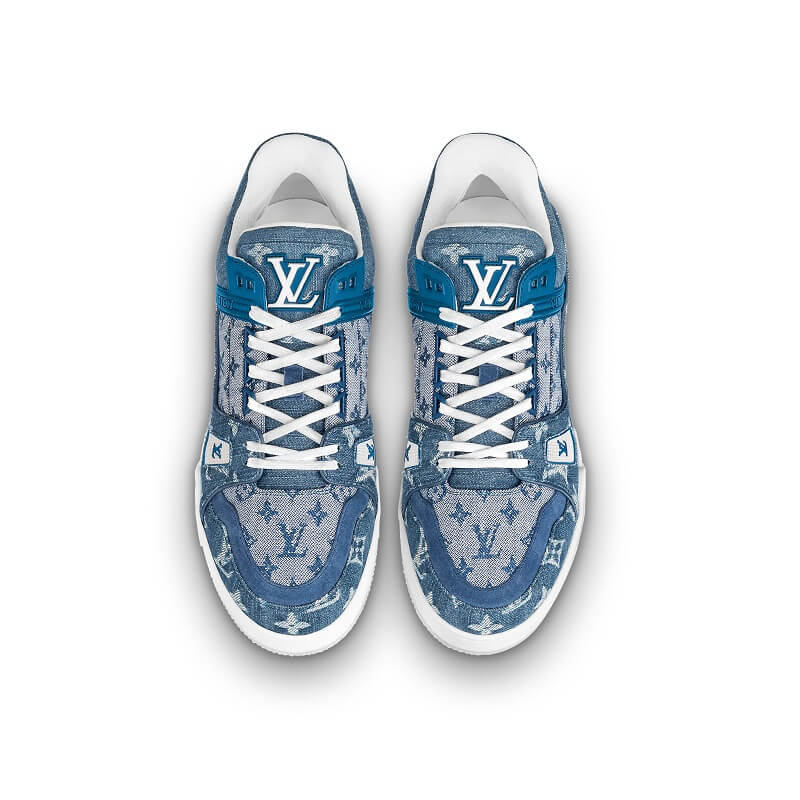 Zapatillas Para Hombre Louis Vuitton LV Trainer, Azul