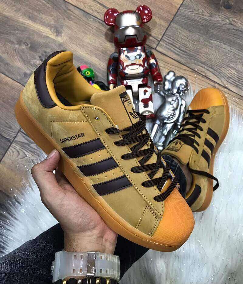 Adidas superstar hombre marrón online