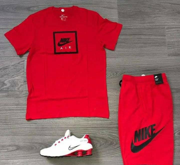 Conjunto Deportivo Para Hombre Nike Pantaloneta Burda Algodón Oferta, Rojo  | Zshop Colombia