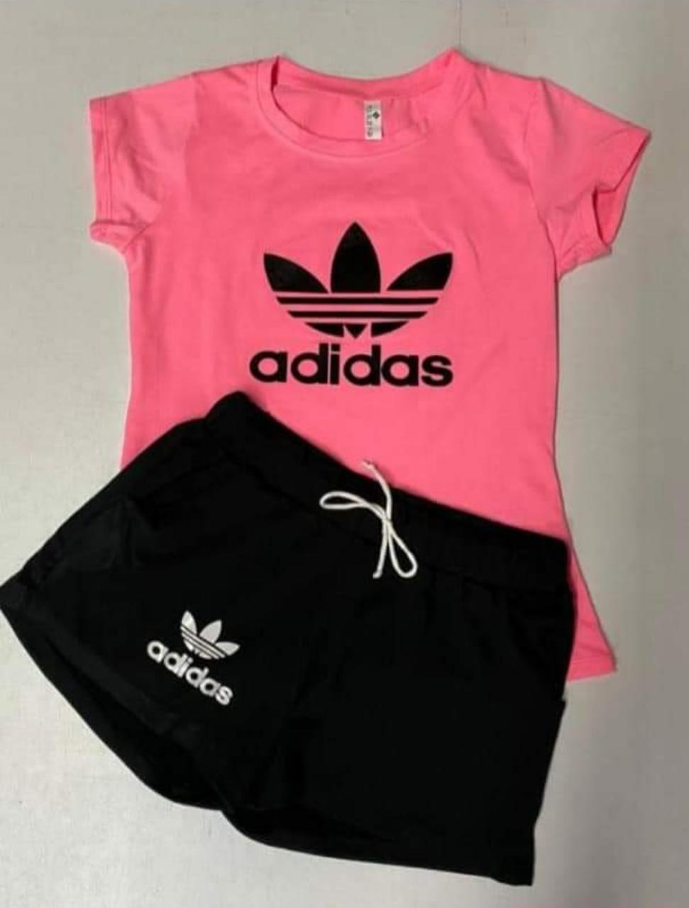 amanecer de acuerdo a feo Conjunto Deportivo Para Mujer Adidas Pantaloneta Burda, Rosado | Zshop  Colombia