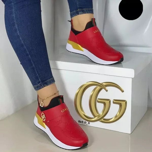 Tenis Zapatillas Deportivas Para Dama Media Gucci 100% Calidad Nacional 30% De Descuento