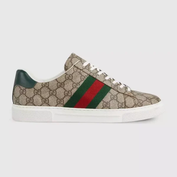 Zapatilla Gucci Ace Con Tribanda Suela De Goma En El Mismo Tono Calidad G5 50% De Descuento