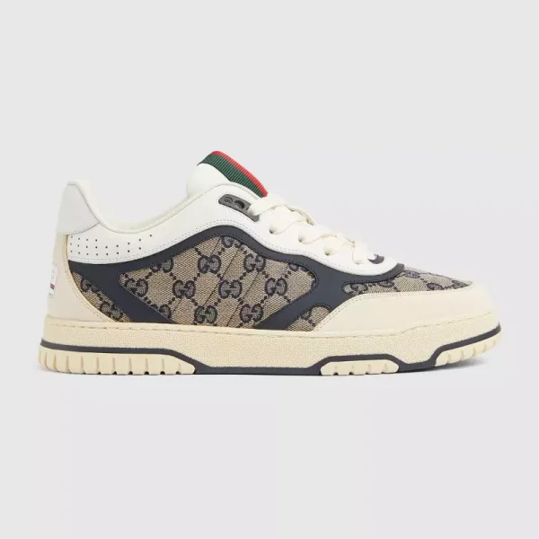 Zapatilla Gucci Re-Web Para Hombre Suela Exterior De Goma Con GG Entrelazada Calidad G5 50% De Descuento