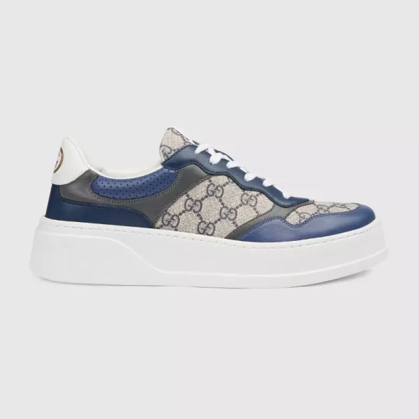 Zapatillas GG Para Hombre Detalles De Piel Perforada Azul Calidad G5 50% De Descuento